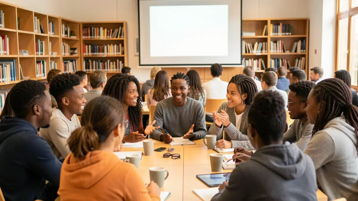 Generic image: discussing and engaging with resources.