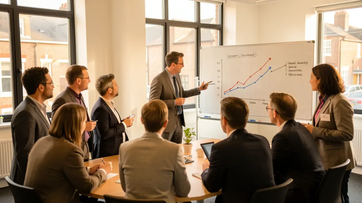 Generic image of professionals and entrepreneurs collaborating in a modern meeting room.