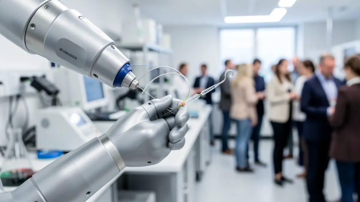 Generic image of a robotic arm holding a medical device.
