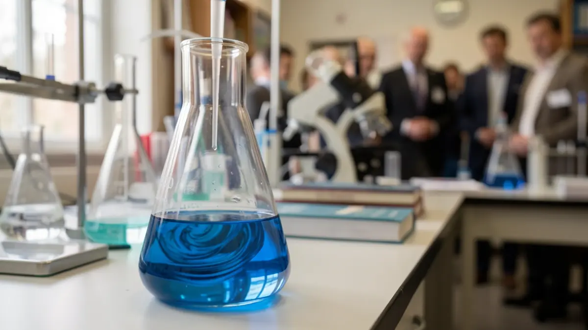 Generic image of a chemistry experiment in a laboratory.