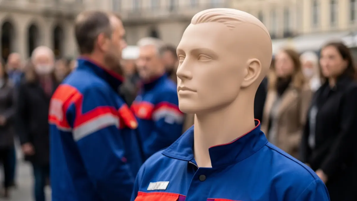 Close-up of a CPR training manikin.