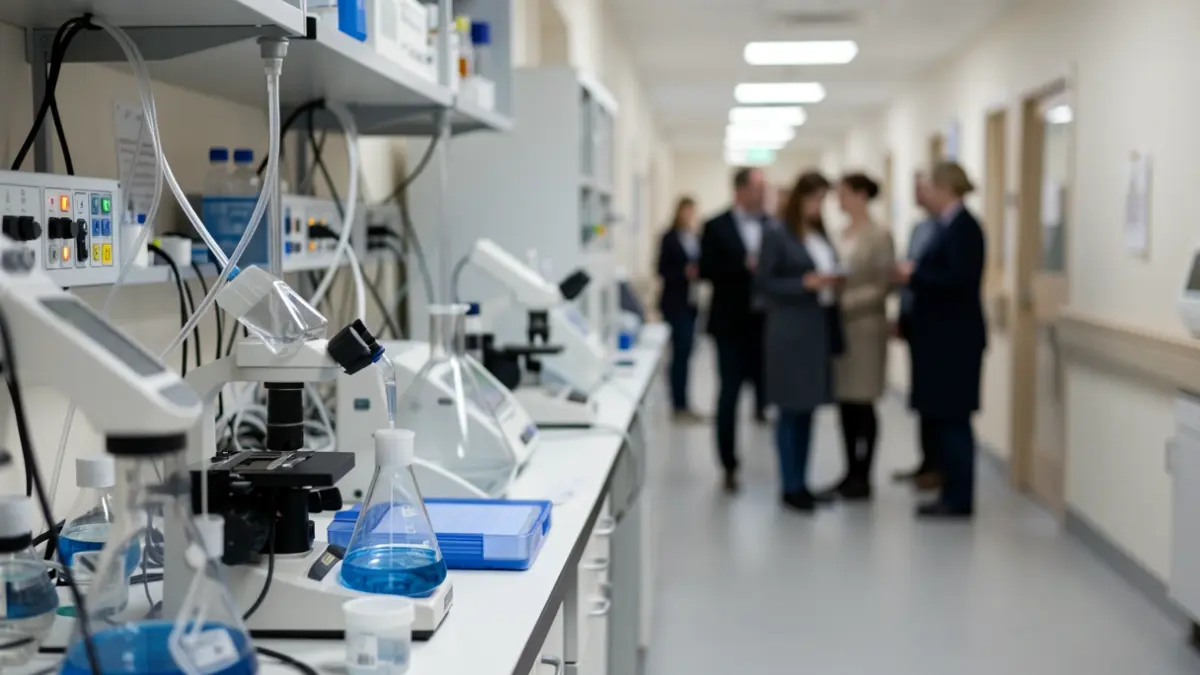 Generic image of a medical research laboratory with scientific equipment.