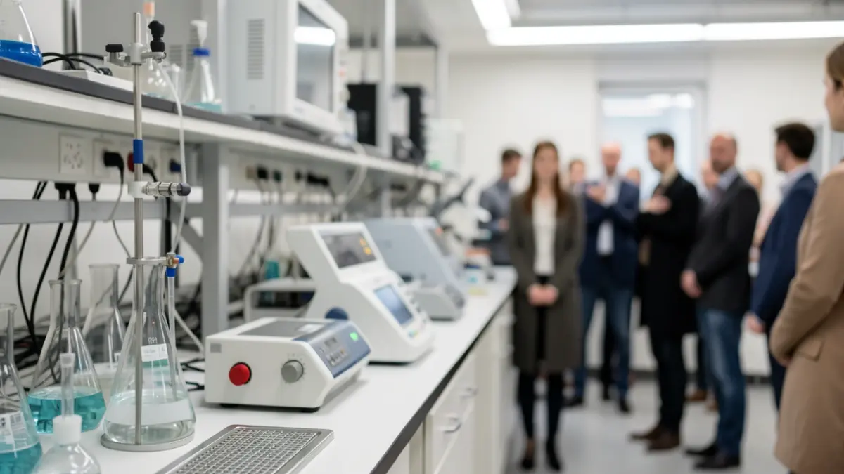 Generic image of a modern medical research laboratory with scientific equipment.