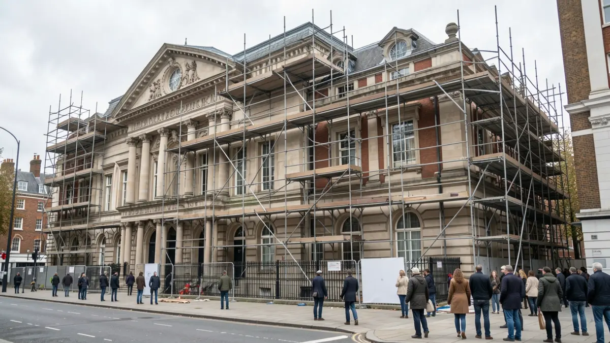 The Royal College of Art's Darwin Building undergoing renovation.