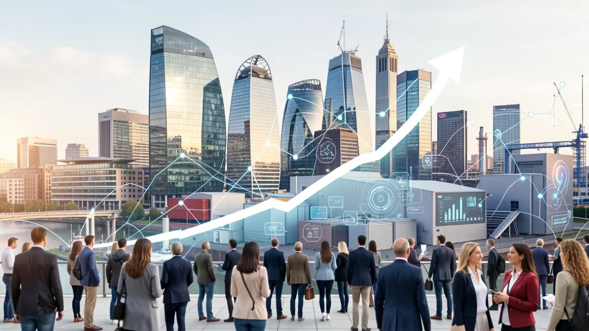 Stylised image representing UK innovation and economic growth.